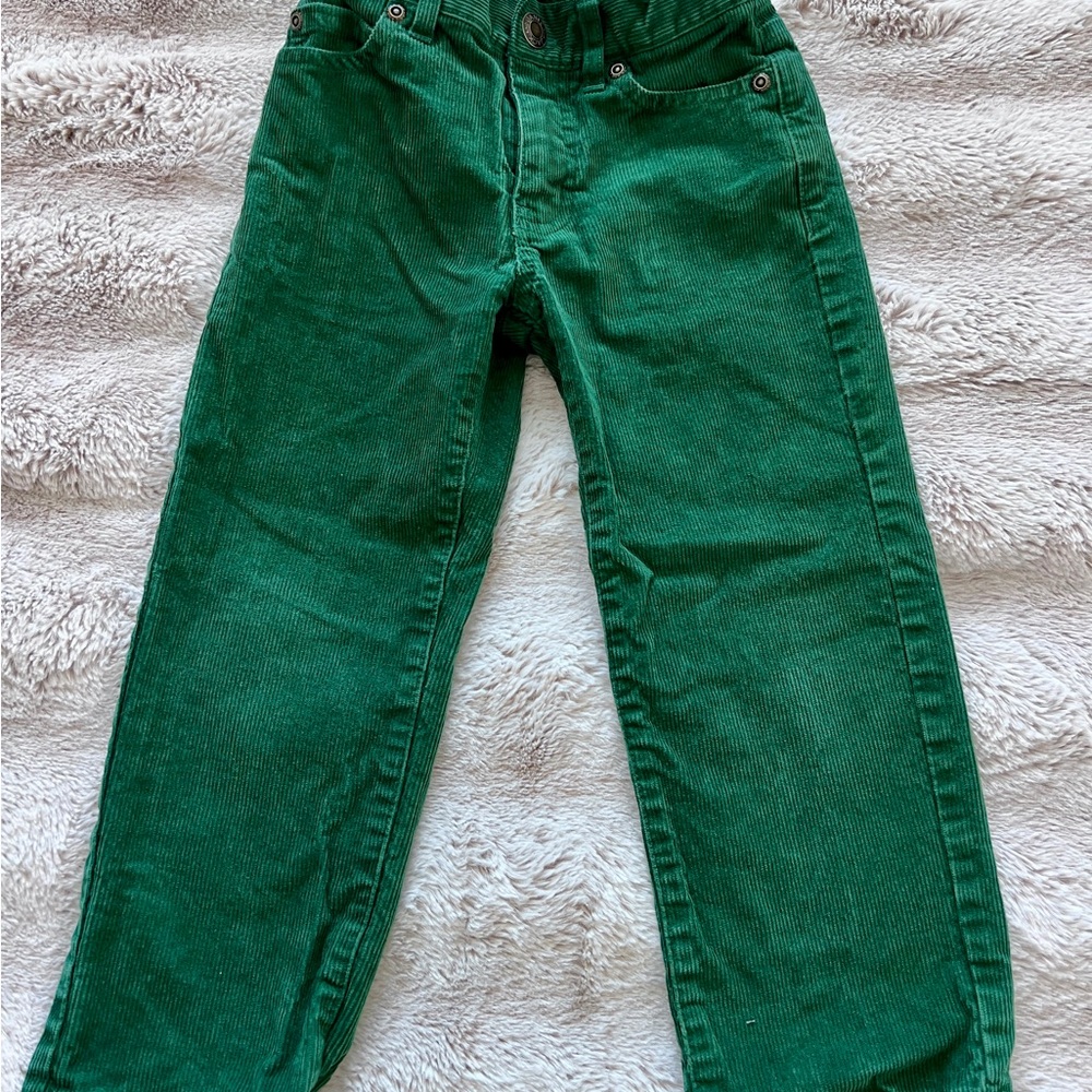 Kids Green Corduroy Pants